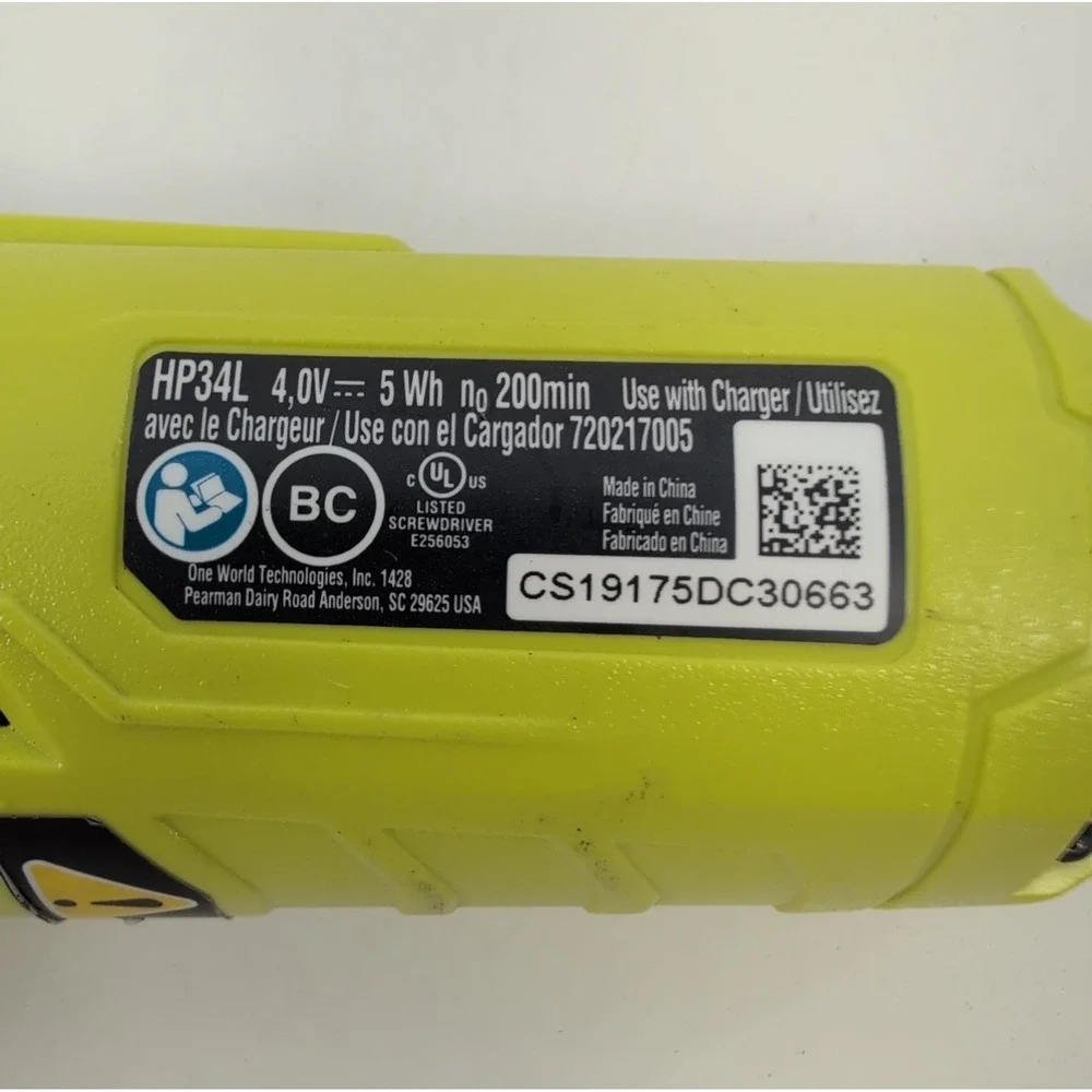 Ryobi HP34L 4V Lithium Screwdriver TOOL ONLY‎ - Tested